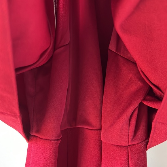 Asos Petite Double Layer Red Dress High Neck Line Size 2 NWOT - Picture 8 of 13